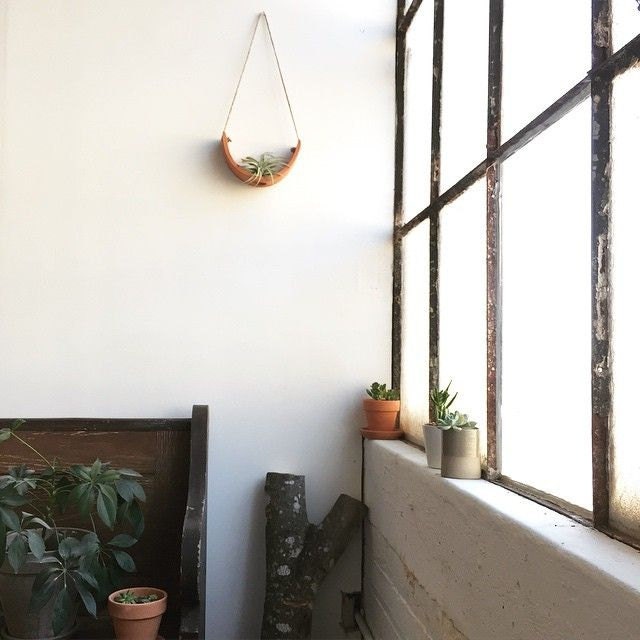 Large Terracotta Hanging Air Plant Cradle Wall Planter