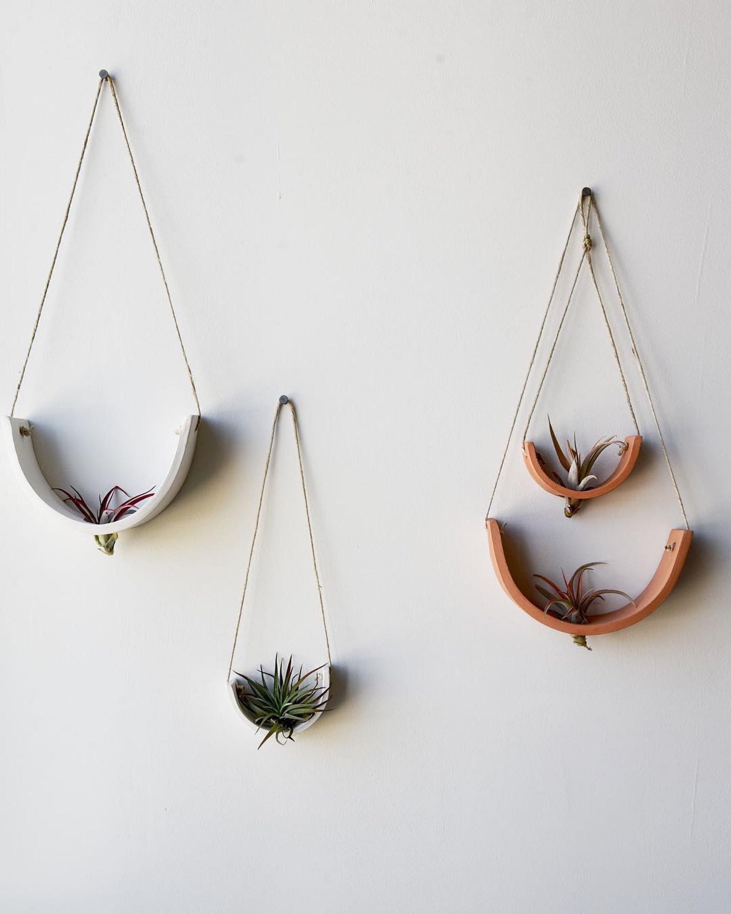 Large Terracotta Hanging Air Plant Cradle Wall Planter